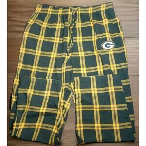 OFFICIAL NFL Team Apparel Green Bay Packers Plaid Lounge/Pajama Pants Men's XL